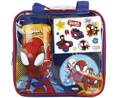 Marvel Cartoon Lorenay Spiderman Bolsa De Baño Tatuajes Gel, 300 ml