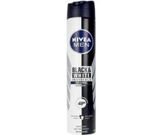 Nivea Men Invisible For Juodas And Baltas purškiamasis purškalas 200ml