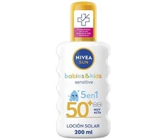 Nivea Sun Babies y Kids Loción Solar 5 En 1 Spf50, 200 ml