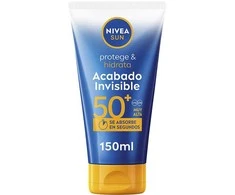 Nivea Sun Protege y Hidrata Loción Solar Acabado Invisible Spf50, 150 ml