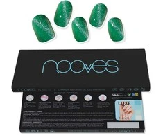 Nooves Láminas De Uñas De Gel Jade Glass Premium Glam Cat Eye Verde 20 U