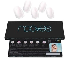 Nooves Láminas De Uñas De Gel Perlé Premium Luxe Cat Perlada Blanco 20 U