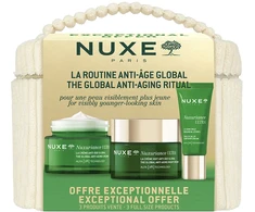 Nuxe „Nuxuriance Ultra“ rinkinys: dieninis kremas nuo senėjimo 50 ml + naktinis kremas nuo senėjimo 50 ml + paakių ir lūpų kremas 15 ml