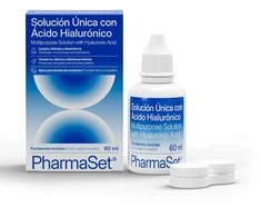 PHARMASET unique solution with hyaluronic acid for soft contact lenses 60 ml