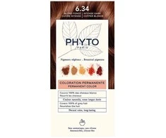 Phyto Color Kit Coloration Permanent Hair Dye 6.34 Intense Dark Copper Skirtas šviesiems plaukams, 1 vnt.