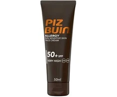 Saulei jautrios odos veido kremas Piz Buin Allergy SPF50, 50 ml