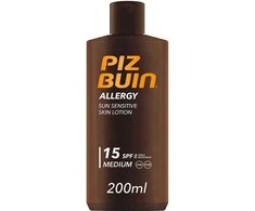 Antialerginis losjonas nuo saulės Piz Buin, SPF15, 200 ml