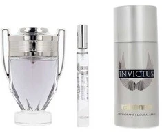 Paco Rabanne Rabanne Invictus Eau De Toilette Purškiklis, 100 ml Set 3 Pieces