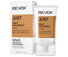 Revox B77 Just Daily Sun Shield Hyaluronic Acid Apsauga nuo saulės Sunscreen Kreminis For Face &amp; Neck SPF 50, 30 ml