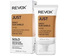 Revox B77 Just Daily Sun Shield Vitamin E Apsauga nuo saulės Sunscreen Kreminis For Face &amp; Neck SPF 50+, 30 ml