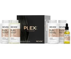 Rinkinys „Revox B77“: „Plex Bond Step 3“ plaukų kreminis prieš lūžinėjimą, 260 ml + „Plex Bond Step 4“ plaukų šampūnas stiprinimui, 260 ml + „Plex Bond Step 5“ atkuriamasis plaukų kondicionierius, 260 ml + „Plex Bond Step 6“ atkuriamasis plaukų kreminis, 260 ml + „Plex Bond“
