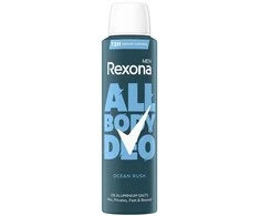 Rexona Ocean Rush Men Para Todo El Cuerpo Desodorante Purškiklis, 150 ml