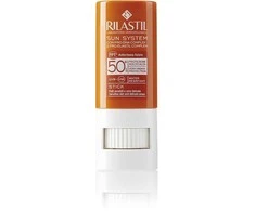 "Rilastil Sun System" skaidrus lipdukas jautrioms sritims Spf50+ 8,5ml