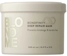 Schwarzkopf Professional BlondMe Bondfinity Deep Repair Mask giliai atkurianti kaukė šviesiems plaukams, 500 ml