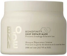Schwarzkopf Professional BlondMe Bondfinity Deep Repair Mask giliai atkurianti kaukė šviesiems plaukams, 200 ml