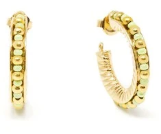 Shabama ETHIOPIA Žalias 3CM earrings #auksinis glitter 1 u