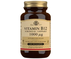 Solgar Vitaminas B12 1000 μg 100 kramtomųjų tablečių