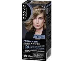 Syoss Permanent Cool Color 7,5-Rubio Medio Ceniza 1 U