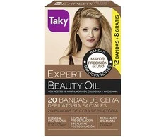 Taky Beauty Oil depiliacinės veido vaško juostos 12uds