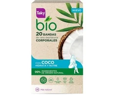 Taky Bio Coco Bandas De Cera Corporales Depilatorias 20 Uds