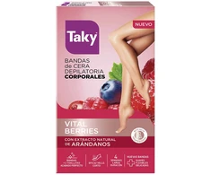 Taky Frutos Rojos Bandas Cera Corporales Depilatorias 16 U