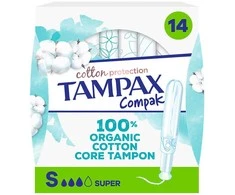 Tampax AlgodĆ³n 100 Organico TapĆ³n Super 14 U