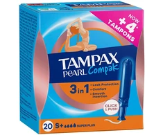 TAMPAX PEARL COMPAK super plus tampon 20 units