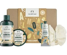 „The Body Shop“ migdolų pieno kūno priežiūros dovanų rinkinys
