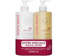 Topicrem DA PROTECT EMOLLIENT BALM 500 ML + CLEANSING GEL 500 ML PACK 2 pcs