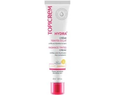 „Topicrem“ drėkinamasis tonizuojamasis odos kremas SPF 50 (spindintis tonuotas kreminis), 40 ml, „Claire“ – šviesus