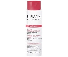 Uriage Roséliane Dermo Cleansing Fluid makiažo valymo fluidas jautriai odai, 250 ml