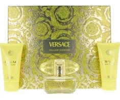 Versace Geltona Diamond rinkinys moterims (EDT, 50 ml + kūno losjonas, 50 ml + dušo želė, 50 ml)
