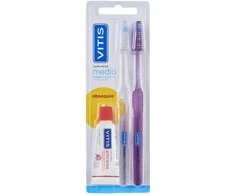 "Vitis DUPLO" vidutinio dydžio šepetėlis + priešnuodžiai 15ml