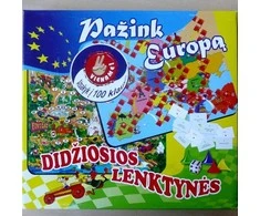 Individuali įmonė Ilgis : 36cm Stalo žaidimas "Pažink Europą ir Didžiosios lenktynės"