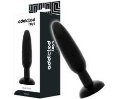 Addicted Toys Juodas TPR Comfort Plug 14cm Flexible Anal Model