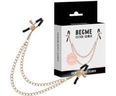 Begme Black Edition BEGME Juodas Edition Premium Adjustable Chain Nipple Clamps Nickel-Free