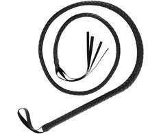 Darkness Sensations Darkness Bondage Whip 210 cm - Juodas, Ergonomic Handle, Premium Material