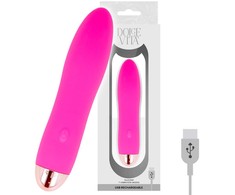 Rožinė Dolce Vita Four Rožinė Rechargeable Device 7 Modes Medical Silicone 13cm