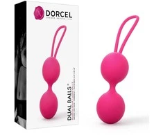 MARC DORCEL_Dual Balls Magneta Rožinė silikoniniai geišų kamuoliukai
