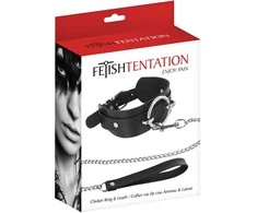 Fetish Tentation Kaklo žiedas ir pavadėlis