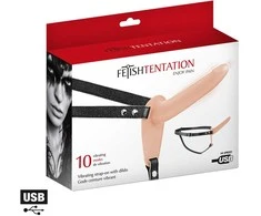 Fetish Tentation Vibruojantis dirželis, USB