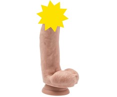 Get Real 6 colių dildo su Balls Light odos atspalviu