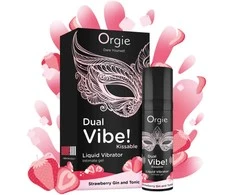 Orgie Dviguba vibracija! Kissable skystas vibruojantis braškių džinas ir tonikas