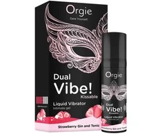 Orgie Dviguba vibracija! Kissable skystas vibruojantis braškių džinas ir tonikas