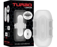 Jamyjob Turbo Dual-Entry Intimate Machine - Textured Sleeve, TPE/ABS