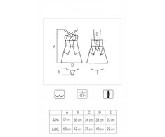 Livco Corsetti Sets Livco Corsetti Baririn LC 90633 Lace Mesh Set Juodas L/XL
