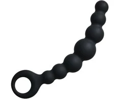 Lola Games Analinis zondas moterims ir vyrams. Analinis Flexible Wand Juodas silikoninis zondas.