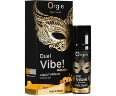 Orgie Dvigubos vibracijos orgijos! Kissable Liquid Vibrator Pina Colada vibruojantis intymus gelis 15ml