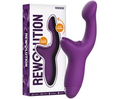 Rožinė Rewolution Rewokiss Dual Motor Vibrator - Flexible Silicone, 18.5 cm, Rožinė