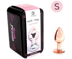 Secret Play Metal Plug Rose Gold Small 7cm - Elegant Aluminum Model